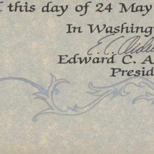 Photo of Edward C. Aldridge Jr. signed letter