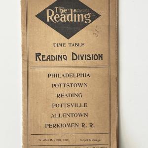 Photo of The Reading train schedule 1912