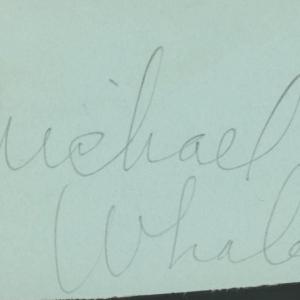 Photo of Michael Whalen signature cut