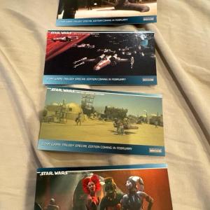 Photo of 1996 Topps Star Wars Trilogy Special Edition lot of 4 promo cards rare