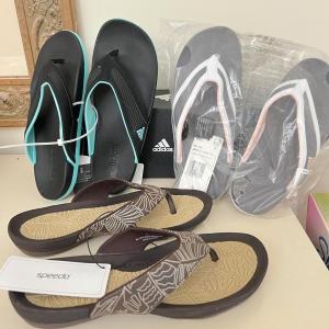 Photo of Lot 3 Pairs New Flipflop Sandals - Adidas, Speedo