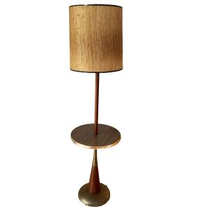 Photo of 838 Mid Century Modern Mahogany and Brass Floor Lamp