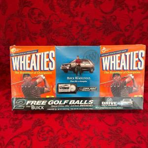 Photo of TIGER WOODS 2002 WHEATIES BUICK PROMO BOXES WITH GOLF BALLS - FACTORY SEALED