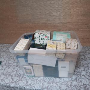Photo of STORAGE TOTE FULL OF MOSTLY PRECIOUS MOMENTS AND CHERISHED TEDDIES