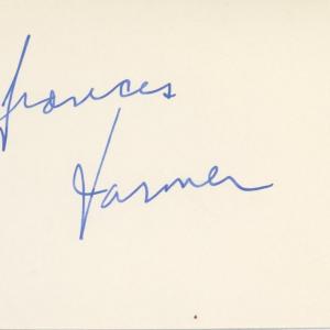 Photo of Frances Farmer signature cut