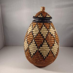Photo of Hand Crafted Zulu Basket with Diamond Design