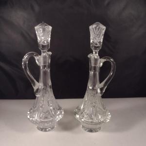 Photo of Pair of Crystal Cruets with Stoppers