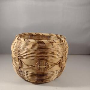 Photo of Hand Woven Honeysuckle and White Oak Cherokee Basket by Stacey Swimmer