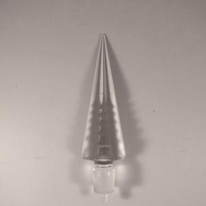 Photo of Vintage Cut Glass Stopper with Pagoda Design- Approx 7" Long