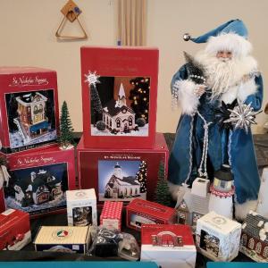 Photo of CHRISTMAS VILLAGE BUILDINGS, SANTAS AND ACCESSORIES