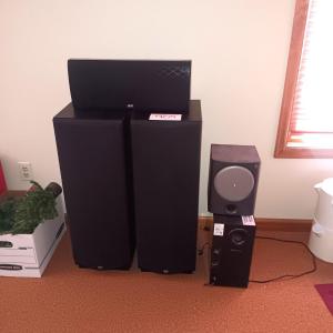Photo of 3 DCM SPEAKERS, 1 SAMSUNG AND A WIRELESS SUBWOOFER