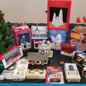Photo of CHRISTMAS VILLAGE BUILDINGS, ACCESSORIES AND OTHER DECORATIONS