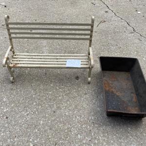 Photo of Vintage Doll Bench and Pan