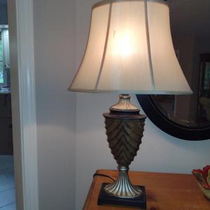 Photo of Table Top 3-Way Lamp with Composite Base- Approx 27" Tall