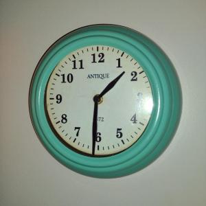 Photo of Battery Operated Wall Clock with Metal Casing- Approx 8" in Diameter
