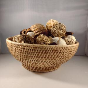 Photo of Woven Centerpiece Basket with Decorative Filler