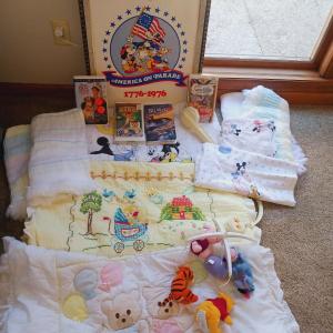 Photo of BABY QUILTS/BLANKETS, WINNIE THE POOH MOBILE, DISNEY VHS MOVIES AND MORE