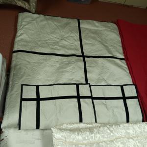 Photo of 2 QUEEN COMFORTERS WITH EXTRAS AND 1 THICK FAUX FUR THROW PLUS THROW PILLOWS