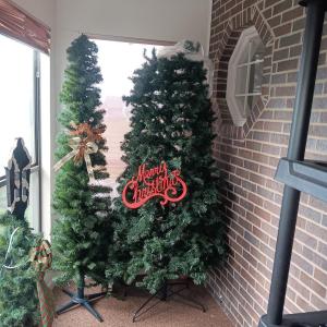 Photo of 2 LIGHTED 7 FOOT CHRISTMAS TREES