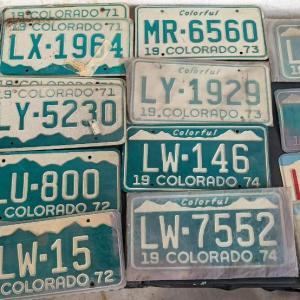 Photo of 1970's Colorado License Plates