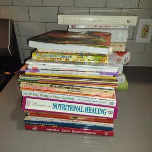Photo of Collection of Cookbooks and Cooking Magazines