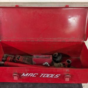 Photo of Dent/Punch Parts with Vintage Mac Tools Carrying Toolbox