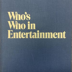 Photo of Who's Who in Entertainment first edition book