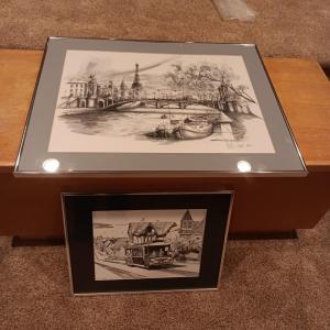 Photo of TWO VERY DETAILED, SIGNED SKETCHES