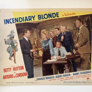 Photo of Incendiary Blonde original 1945 vintage lobby card