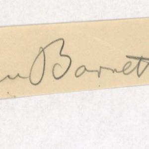 Photo of Vince Barnett original signature