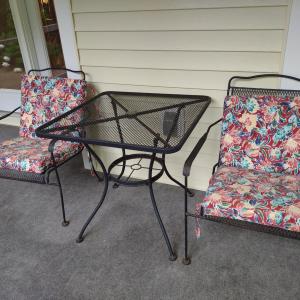 Photo of Metal Patio Set- Two Chairs and One Table