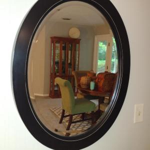 Photo of Beveled Wall Mirror with Composite Frame- Approx 24" x 30"