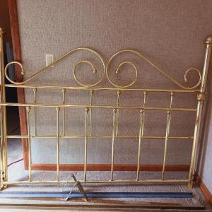 Photo of COMPLETE BRASS BED FRAME 72"W X 56"H