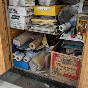 Photo of Contents of Garage Cabinet