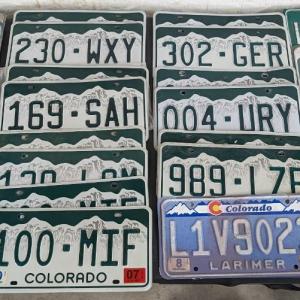 Photo of Contemporary Colorado License Plate Assortment