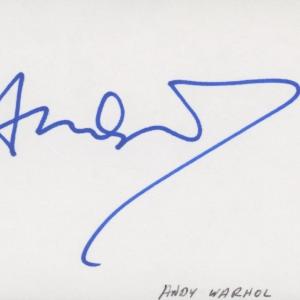 Photo of Andy Warhol signature cut
