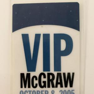 Photo of Tim McGraw backstage pass