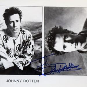 Photo of Johnny Rotten signed promo photo 