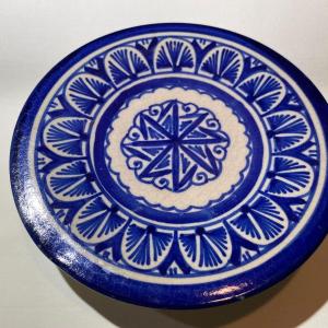 Photo of Early 19th Century Antique Moroccan Plate 5.75" in Diameter in Good Preowned Con