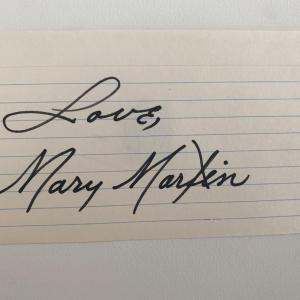 Photo of Mary Martin original signature