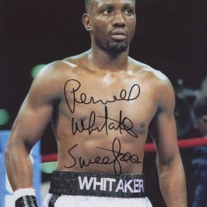 Photo of Pernell Whitaker signed 4 weight world champion photo