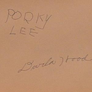 Photo of Our Gangs Porky Lee and Darla Hood signature slip 