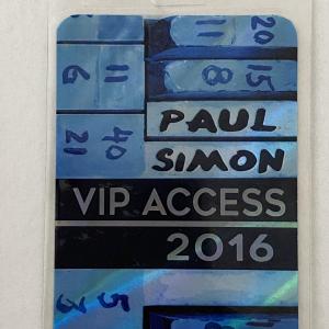 Photo of Paul Simon Backstage Pass