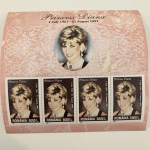 Photo of Romania Princess Diana commemorative stamp set
