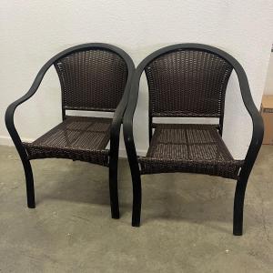 Photo of Woven Wicker Aluminum Framed Chairs (G-MG)