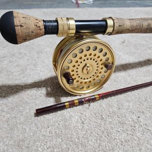 Photo of 9' 12 Weight Fly Rod by Jim Grandt and a Hardy Reel (BWS-DW)