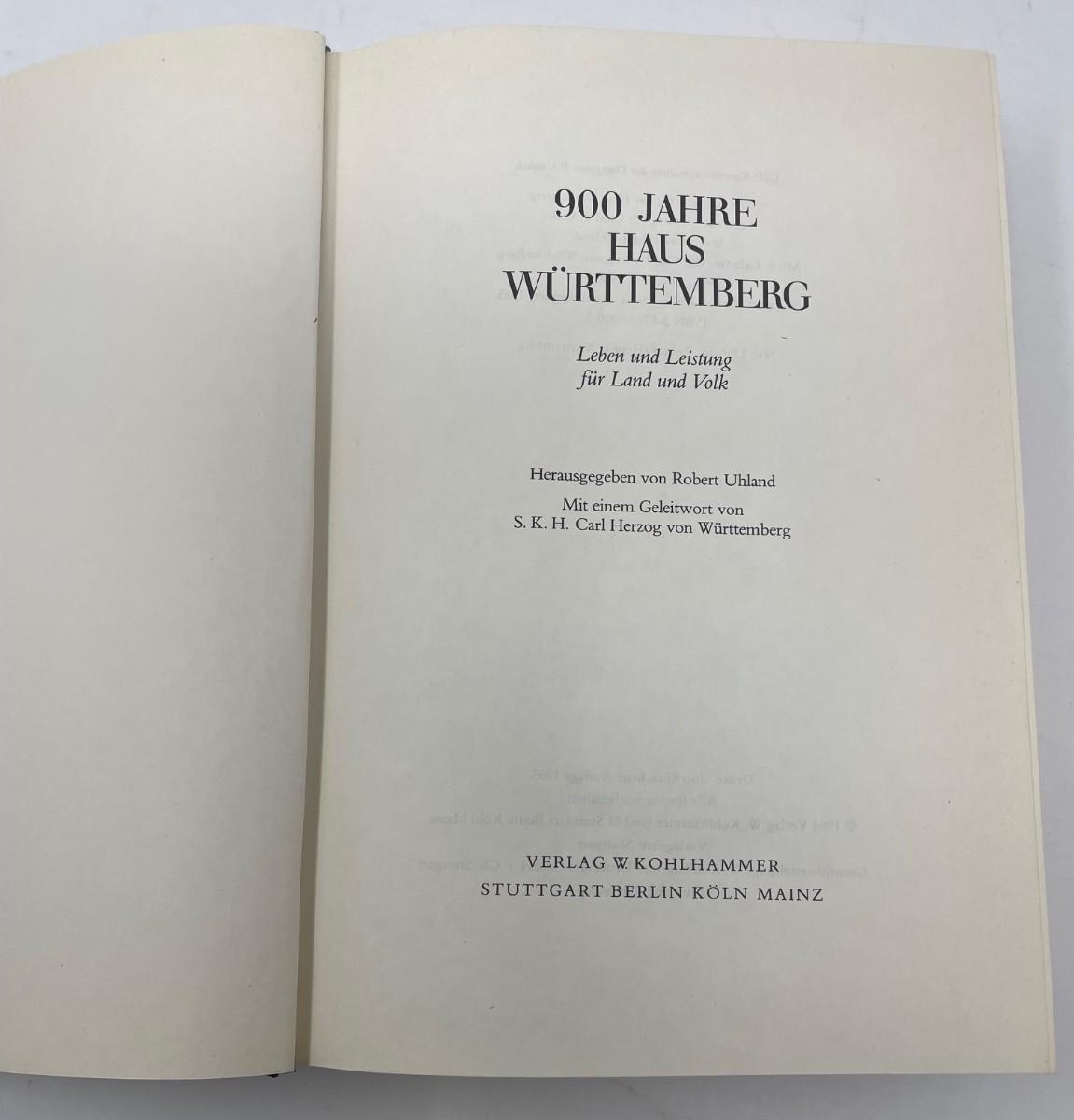 Photo 4 of Book "900 Jahre Hus Wurttemberg Herausgegeben Von Robert Uhland" by Kohl Hammer