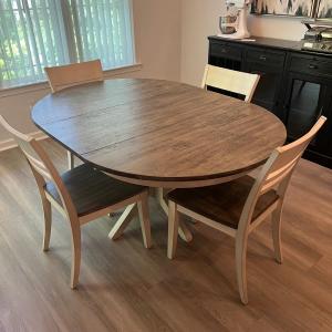 Photo of Wood Dining Table & Four Chairs (DR-MK)