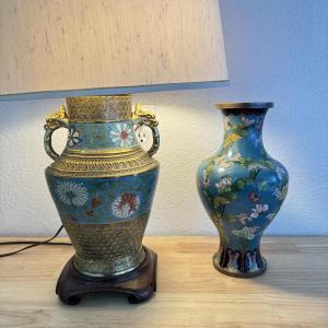 Photo of Cloisonné Lamp and Vase (G-TF)