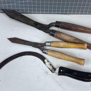 Photo of YARD tools; Sickle and Loppers